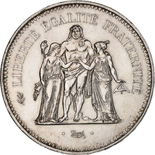 France, 50 Francs, Hercule, 1977, Paris, Silver, AU(55-58), Gadoury:882