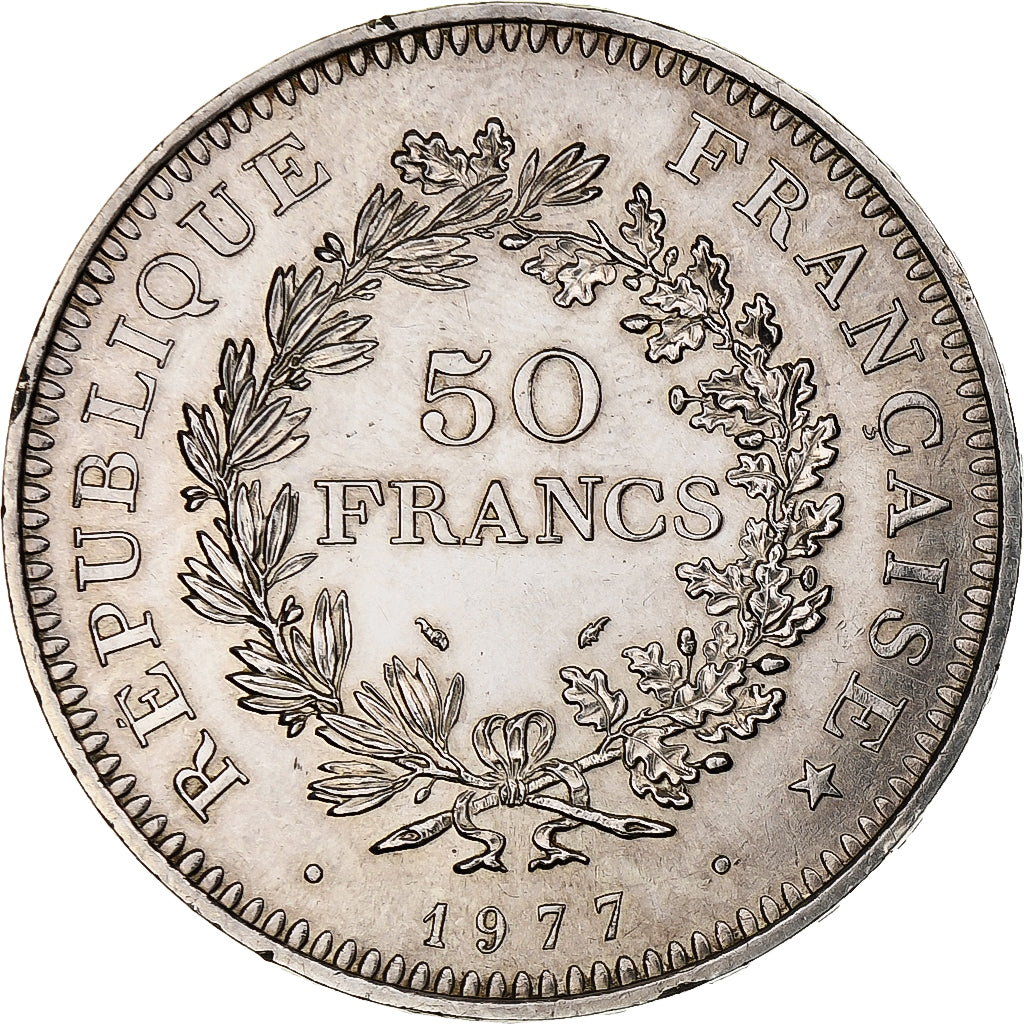 France, 50 Francs, Hercule, 1977, Paris, Silver, AU(55-58), Gadoury:882