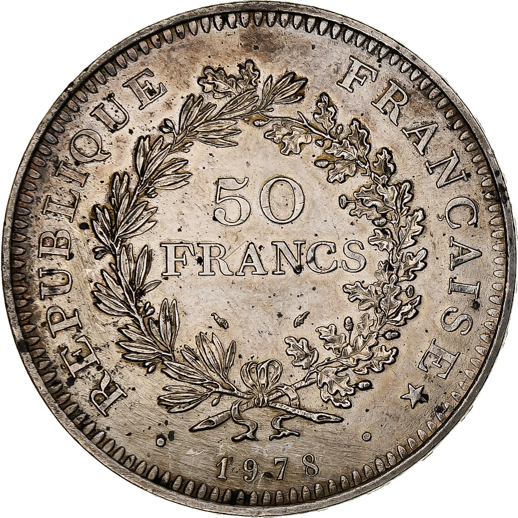 France, 50 Francs, Hercule, 1978, Paris, Argent, SUP, Gadoury:882