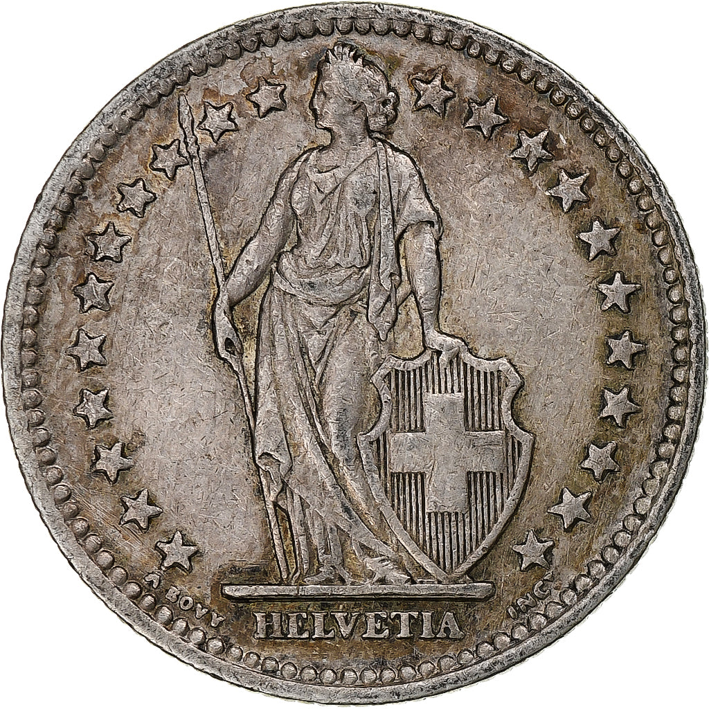 Switzerland, 2 Francs, Helvetia, 1941, Bern, Silver, AU(50-53), KM:21