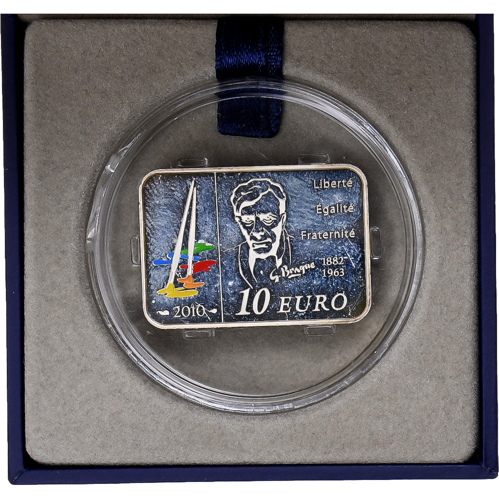 France, 10 Euro, Georges Braque, Proof, 2010, MDP, Silver, MS(65-70)