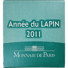 France, 5 Euro, Année du Lapin, BU, 2011, MDP, Silver, MS(65-70)