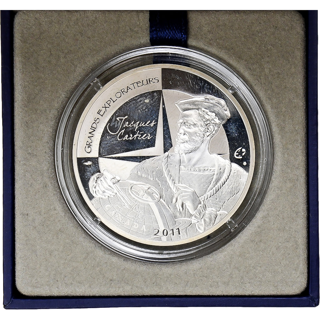 France, 10 Euro, Jacques Cartier, Proof, 2011, MDP, Silver, MS(65-70)