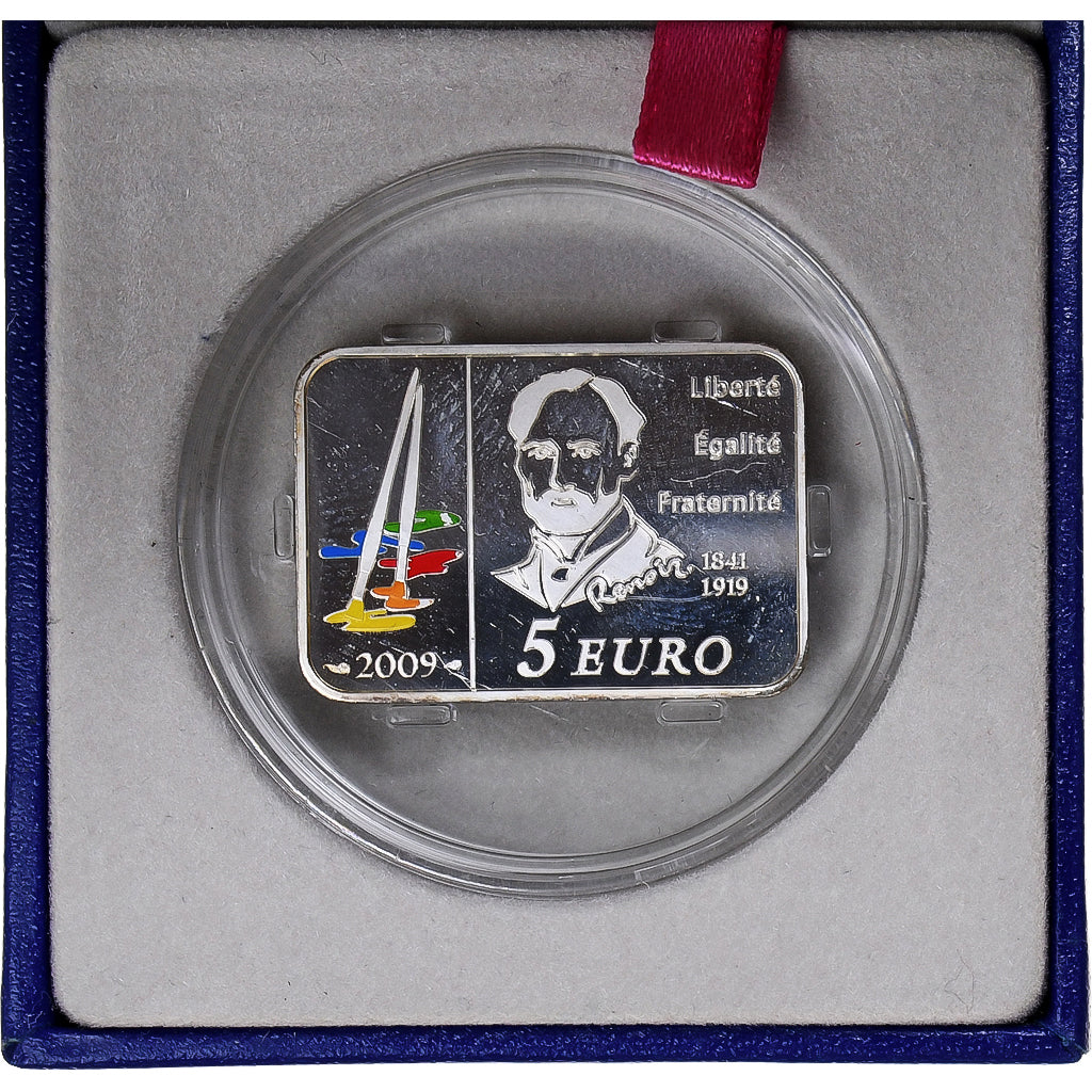 Francia, 5 Euro, Auguste Renoir, FS, 2009, MDP, Argento, FDC
