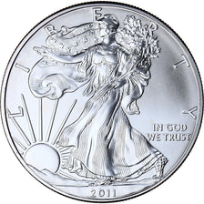 Francia, 1 Dollar, 1 Oz, Silver Eagle, 2011, Philadelphia, Argento, FDC