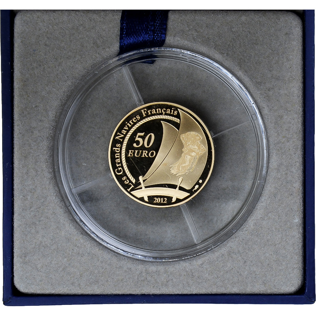 Francia, 50 Euro, L'Hermione, FS, 2012, MDP, Oro, FDC