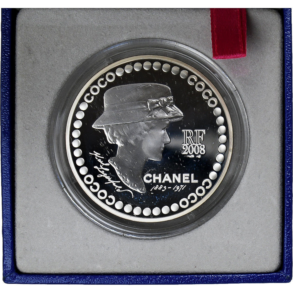 Francia, 5 Euro, Coco Channel, FS, 2008, MDP, Argento, FDC