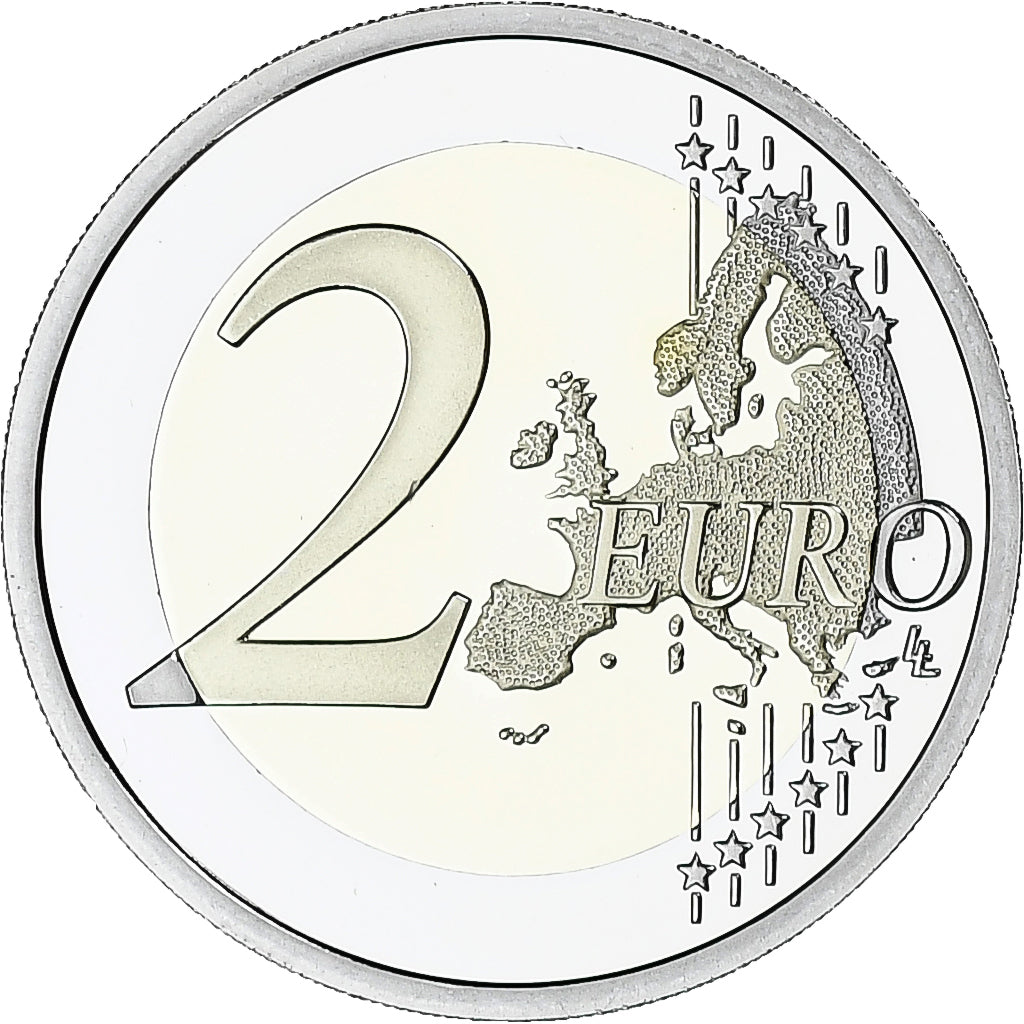 Frankrijk, 2 Euro, République, Proof, Colorized, 2015, MDP, Bi-Metallic, FDC