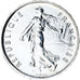 France, 5 Francs, Semeuse, 2001, Paris, BU, tranche relief, Argent, SPL