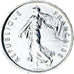 Francja, 5 Francs, Semeuse, 2001, Paris, BU, tranche relief, Miedzionikiel