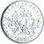 France, 5 Francs, Semeuse, 2001, Paris, BU, tranche relief, Copper-nickel