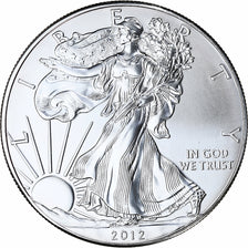 Estados Unidos, 1 Dollar, 1 Oz, Silver Eagle, 2012, Philadelphia, Plata, FDC