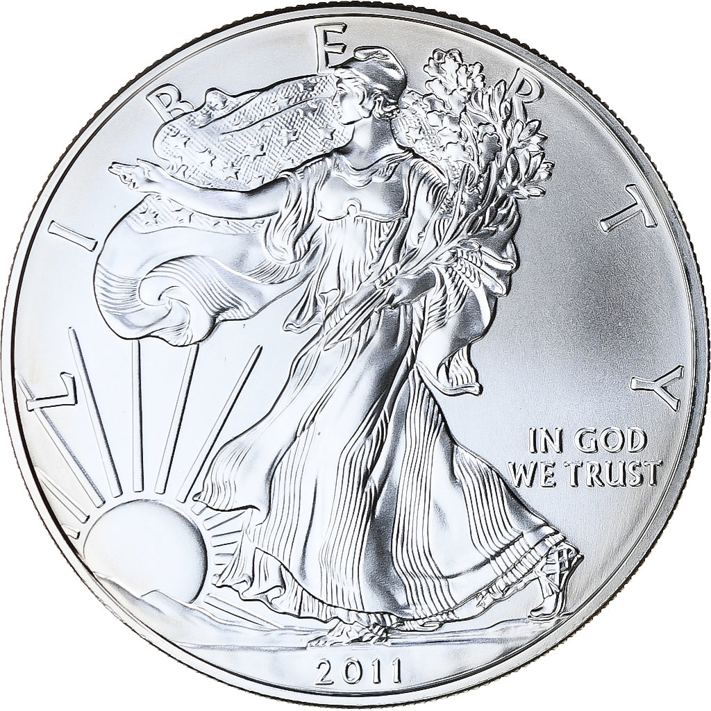 United States, 1 Dollar, 1 Oz, Silver Eagle, 2011, Philadelphia, Silver