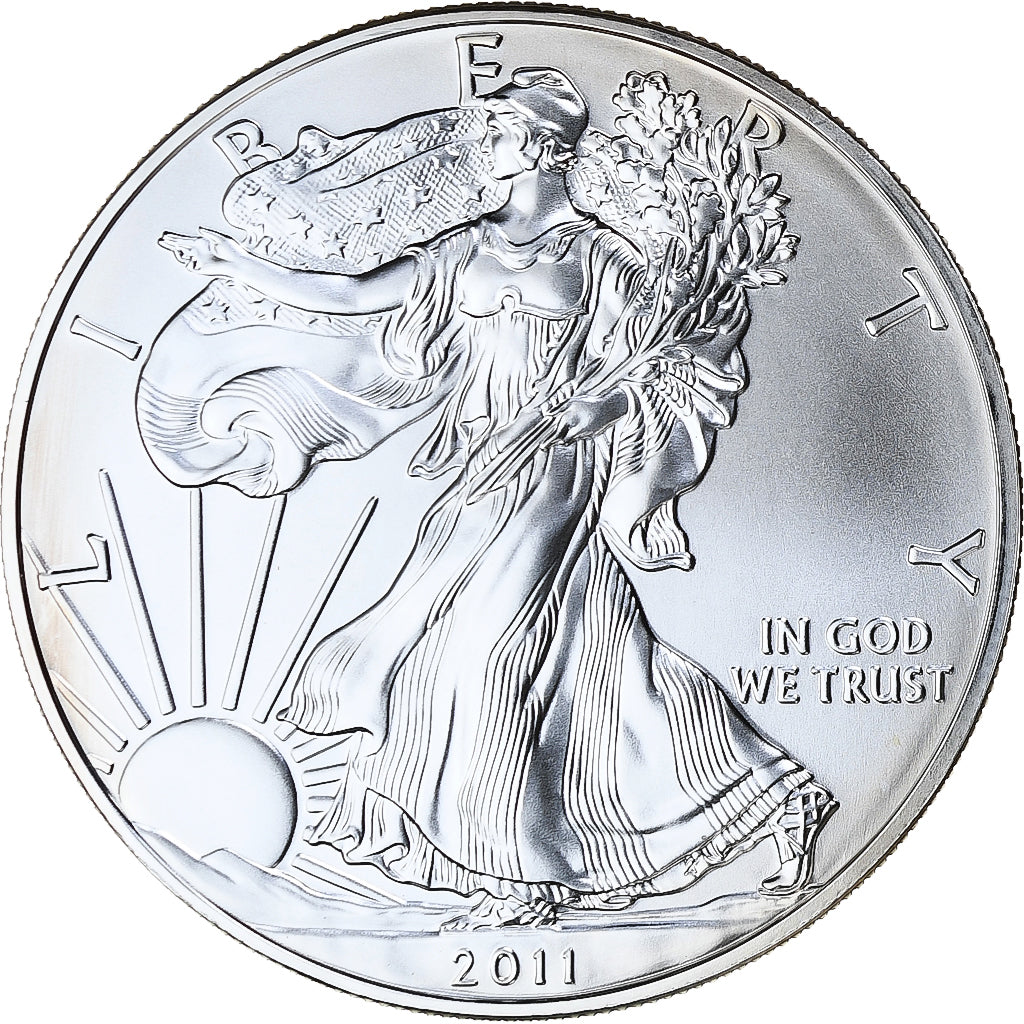United States, 1 Dollar, 1 Oz, Silver Eagle, 2011, Philadelphia, Silver