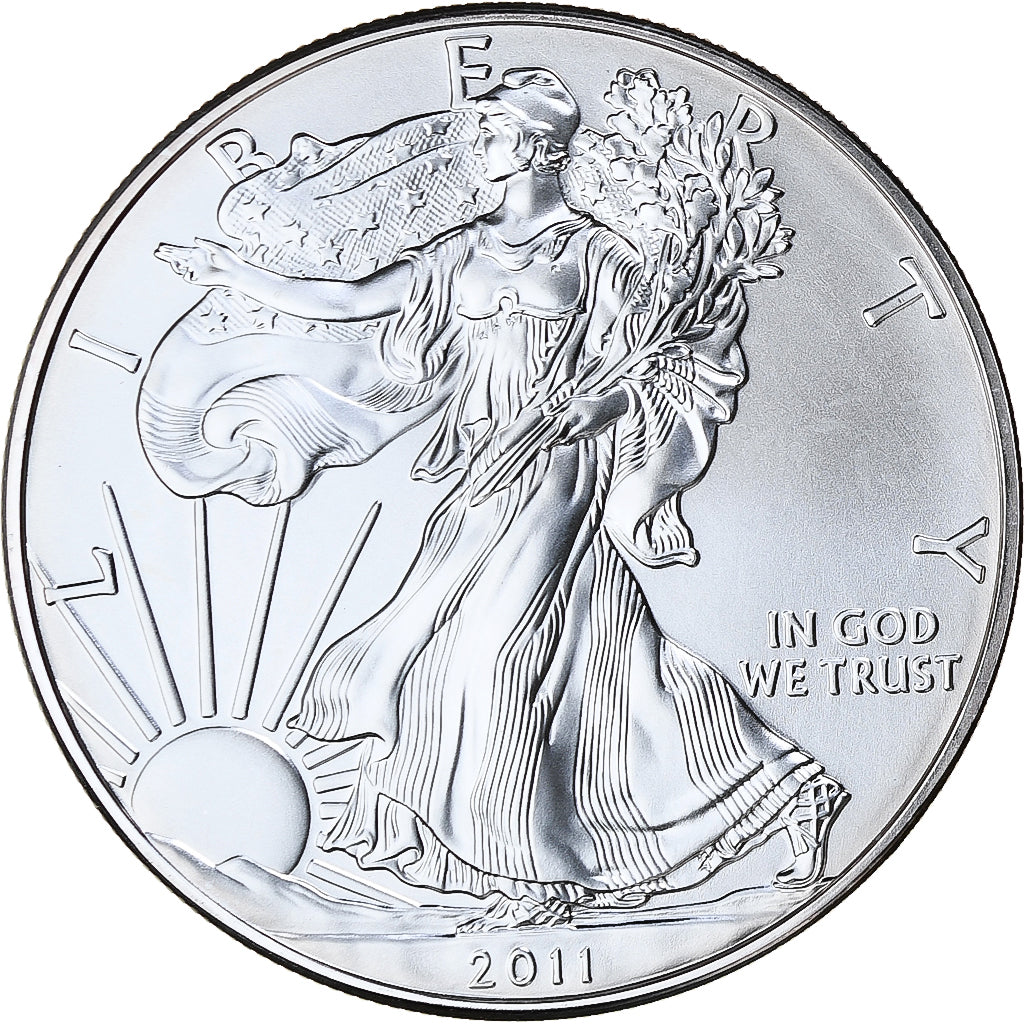 États-Unis, 1 Dollar, 1 Oz, Silver Eagle, 2011, Philadelphie, Argent, FDC