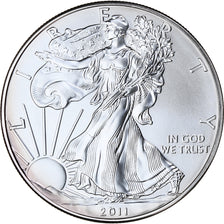 USA, 1 Dollar, 1 Oz, Silver Eagle, 2011, Philadelphia, Srebro, MS(65-70)