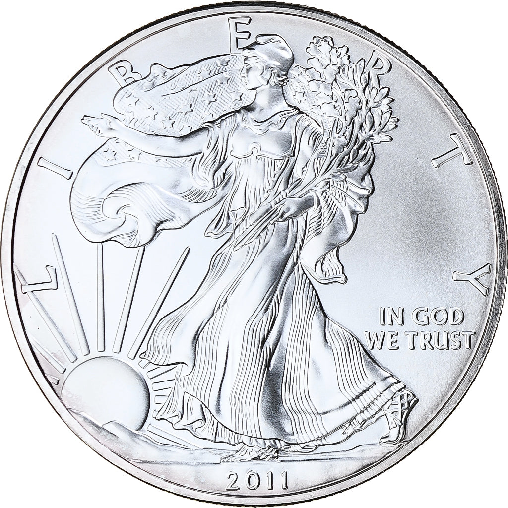 United States, 1 Dollar, 1 Oz, Silver Eagle, 2011, Philadelphia, Silver