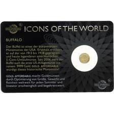 Rwanda, 10 francs rwandais, 1/200 Oz, Buffalo, 2015, Gold, MS(65-70)
