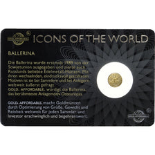 Ruanda, 10 francs rwandais, 1/200 Oz, Ballerina, 2015, Oro, FDC