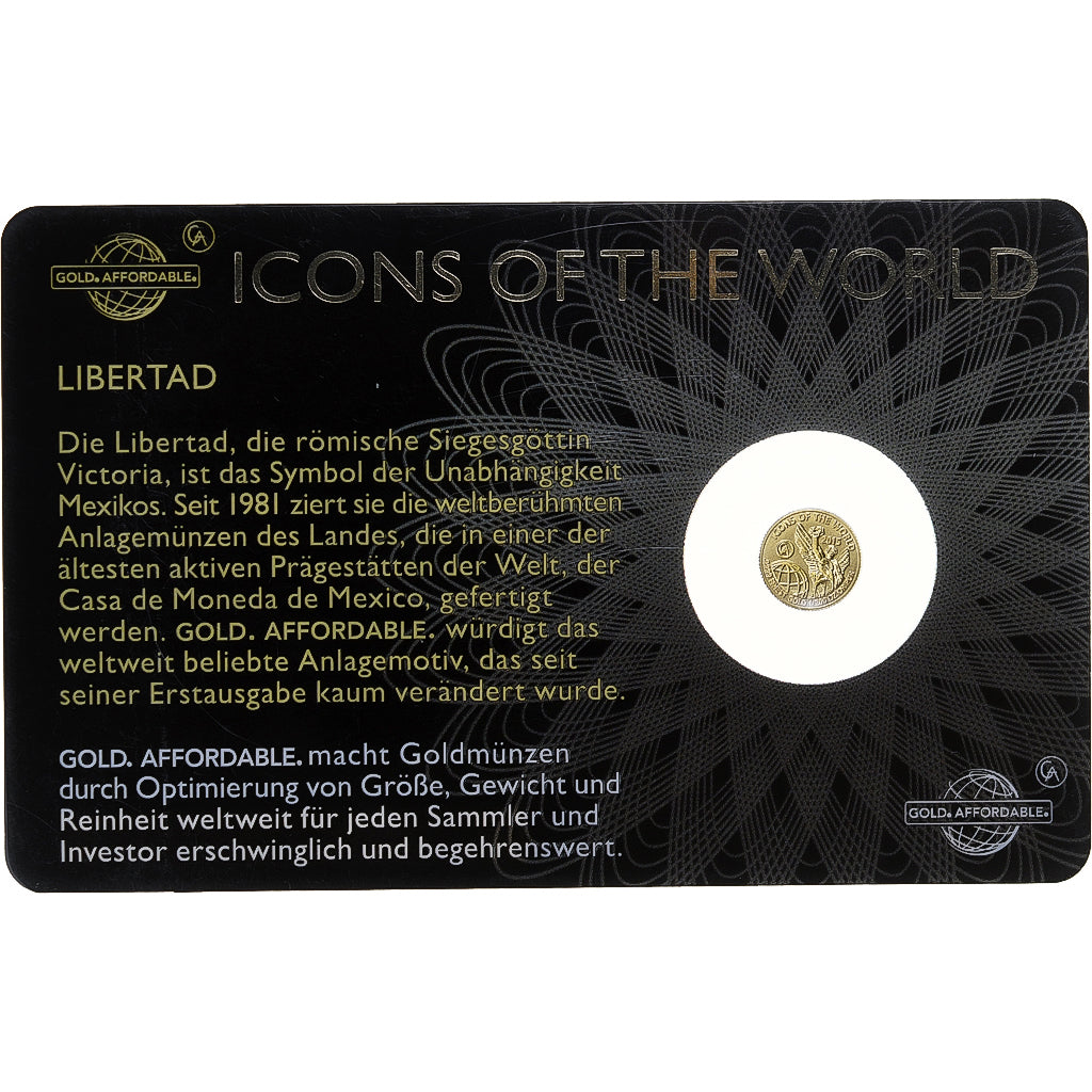 Ruanda, 10 francs rwandais, 1/200 Oz, Libertad, 2015, Gold, STGL