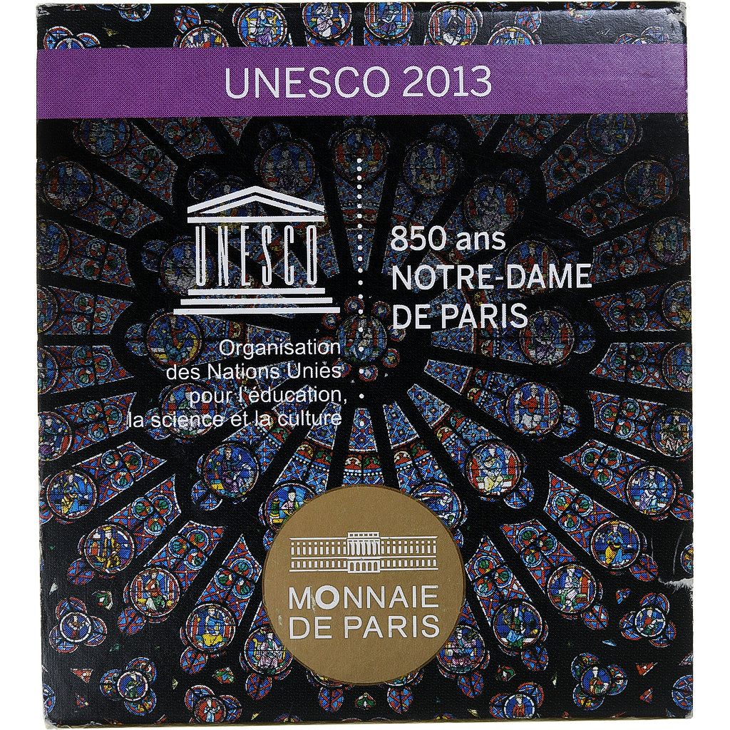 Francia, 5 Euro, 850 ans Notre-Dame de Paris, FS, 2013, MDP, Oro, FDC