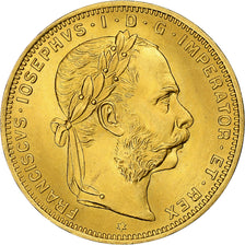 Austria, Franz Joseph I, 8 Florins-20 Francs, 1892, Vienna, Restrike, Oro, SPL