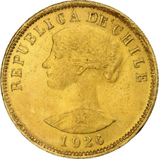 Chile, 100 Pesos, 1925, Santiago, Gold, EF(40-45)