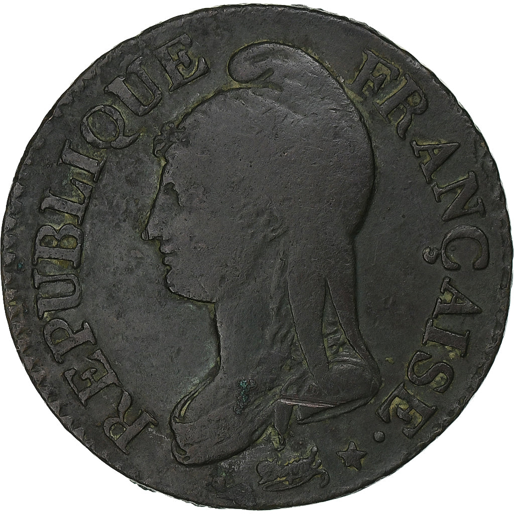 France, 5 Centimes, Dupré, AN 7, Lille, Copper, F(12-15), Gadoury:126