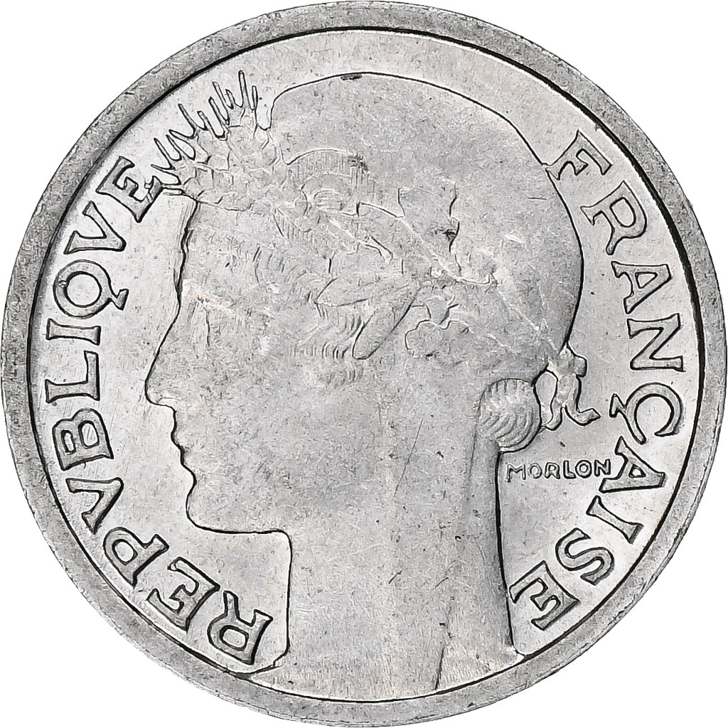 France, 50 Centimes, Morlon, 1946, Beaumont - Le Roger, Aluminum, AU(55-58)