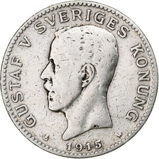 Schweden, Gustaf V, Krona, 1915, Silber, S+, KM:786.1