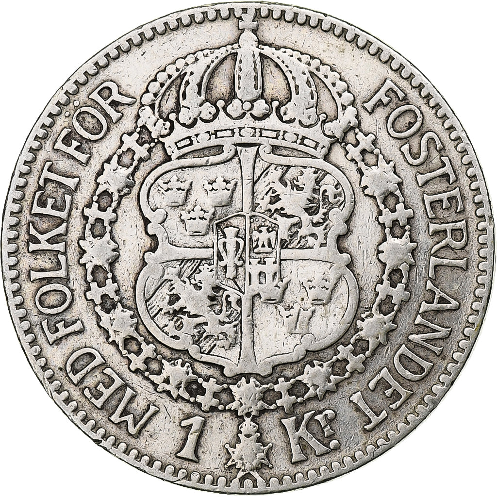 Schweden, Gustaf V, Krona, 1915, Silber, S+, KM:786.1