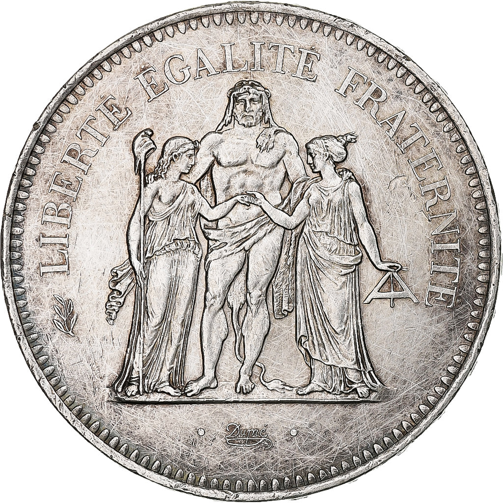 Frankreich, 50 Francs, Hercule, 1977, Paris, Silber, VZ