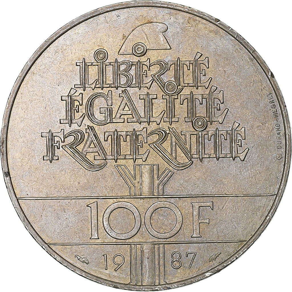 Frankrijk, 100 Francs, La Fayette, 1987, Paris, Zilver, PR+, Gadoury:902, KM:962