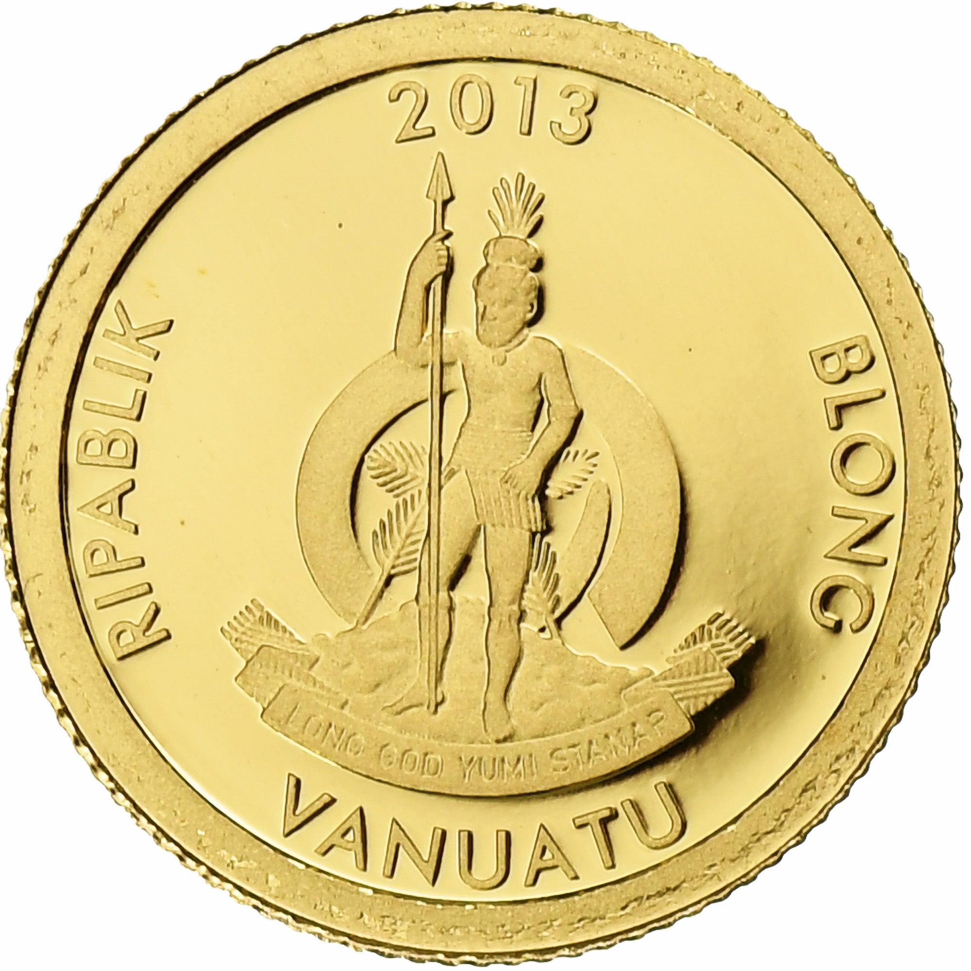 Vanuatu, 20 Vatu, Tour Eiffel, 2013, Proof, Dourado, MS(65-70)