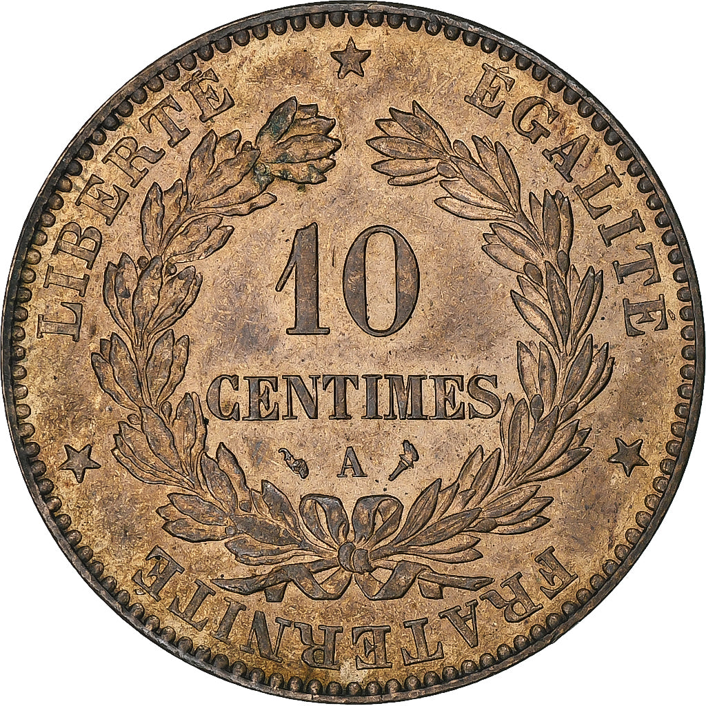 Frankreich, 10 Centimes, Cérès, 1897, Paris, Bronze, SS+, Gadoury:265a