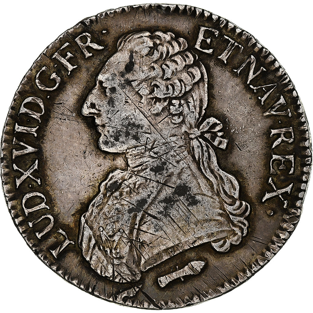 Francia, Louis XVI, Ecu aux branches d'olivier, 1786, Perpignan, Argento, BB
