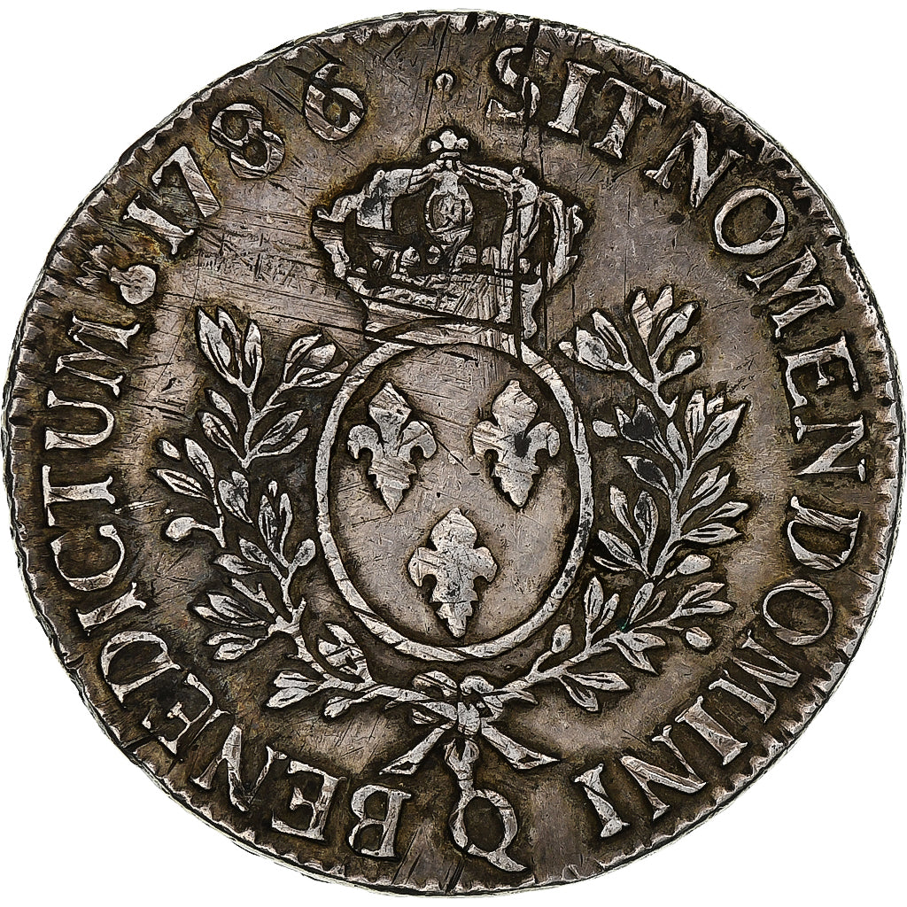 Francia, Louis XVI, Ecu aux branches d'olivier, 1786, Perpignan, Argento, BB