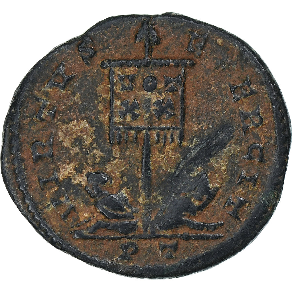 Crispus, Follis, 319-320, Ticinum, Bronze, EF(40-45), RIC:117