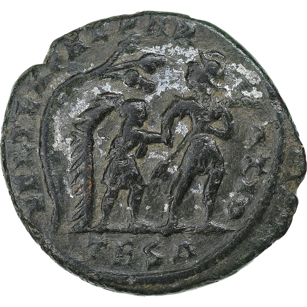 Constantius II, Follis, 348-350, Thessalonica, Bronze, S+, RIC:117
