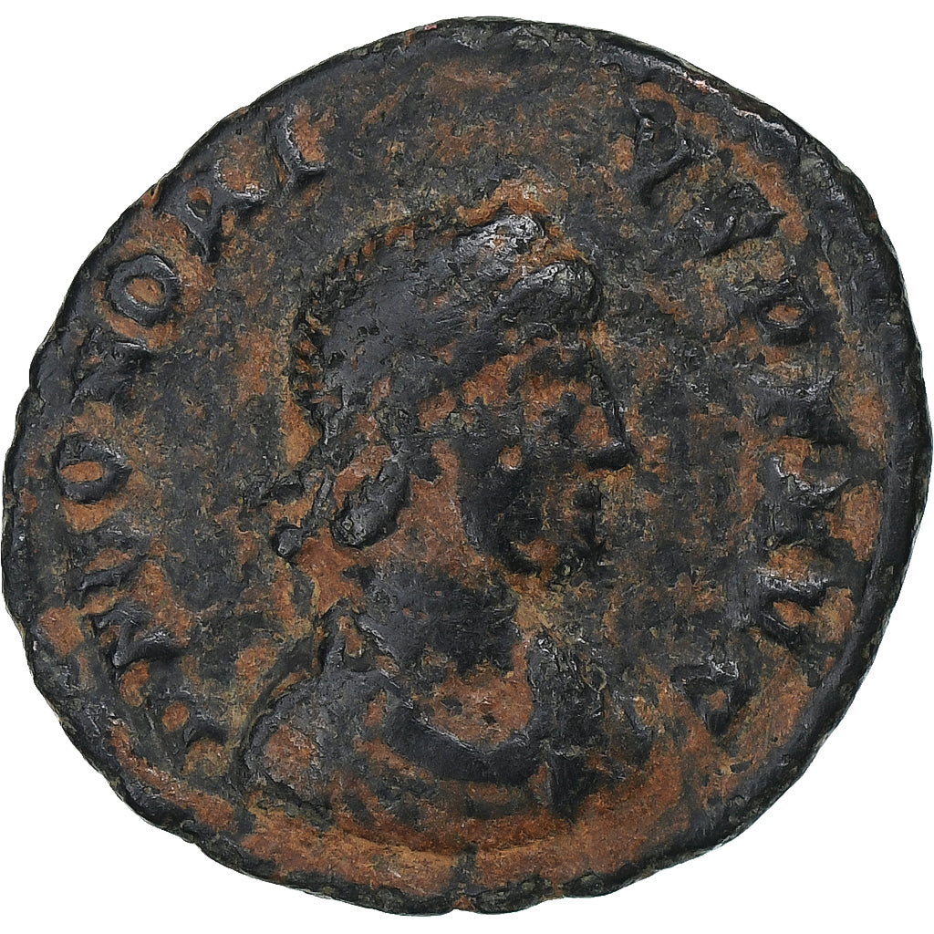 Honorius, Follis, 395-401, Cyzicus, Bronzo, MB+, RIC:68
