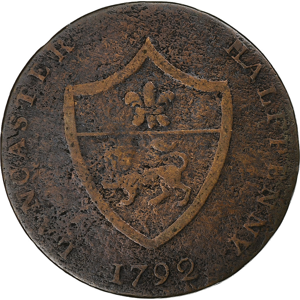 Verenigd Koninkrijk, 1/2 Penny, John of Gaunt, Lancaster Halfpenny, 1792, Koper