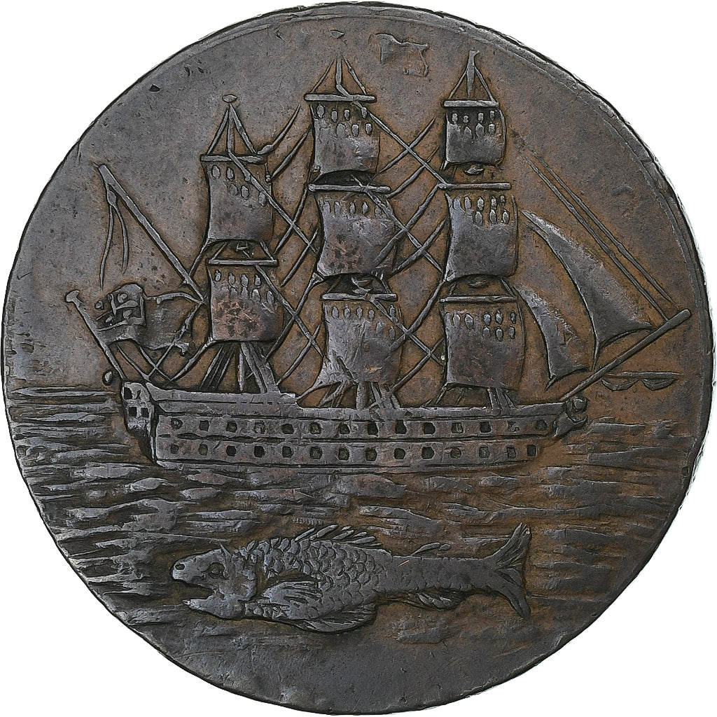 Regno Unito, Halfpenny Token, Hampshire - Portsea, Saint-George, 1796, Rame, BB