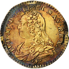 França, Louis XV, 1/2 Louis d'or aux lunettes, 1726, Bayonne, Dourado