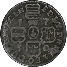 Principato vescovile di Liegi, John Theodore, Liard, 1750, Liege, Rame, MB+