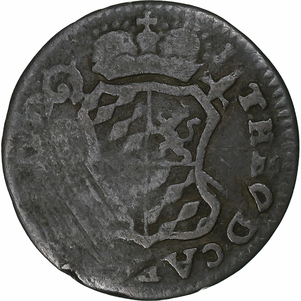 Principato vescovile di Liegi, John Theodore, Liard, 1750, Liege, Rame, MB+