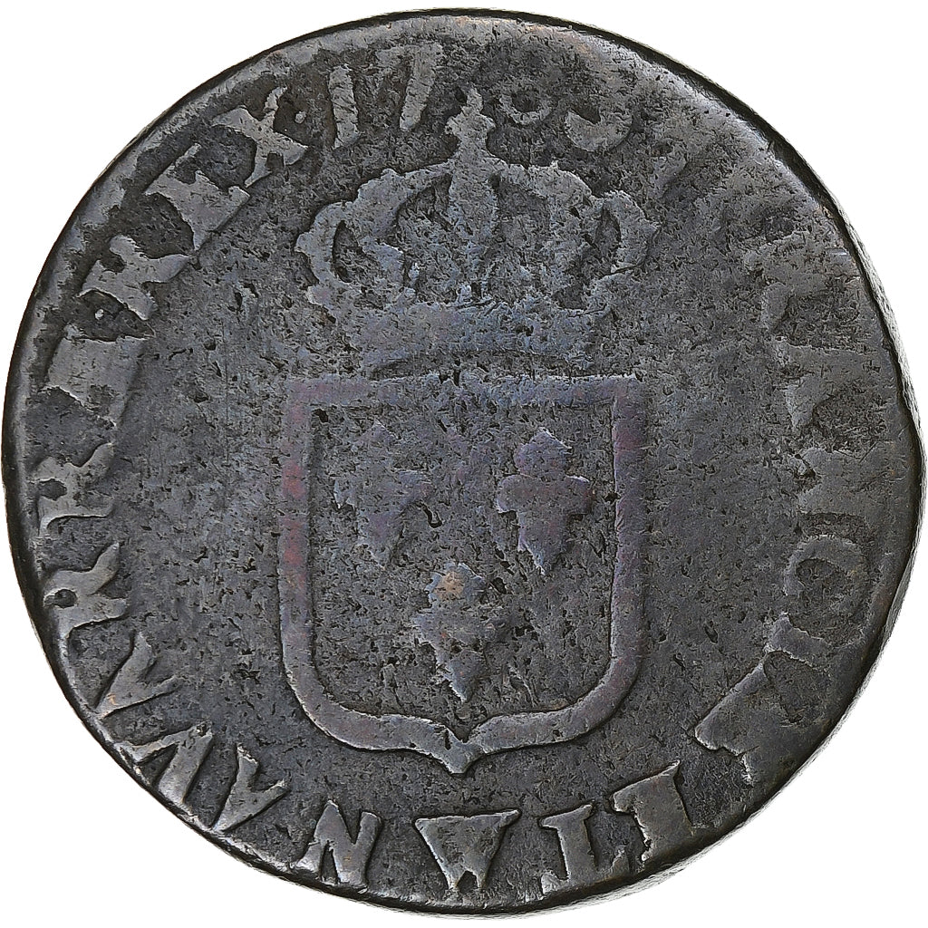 Frankrijk, Louis XVI, Sol, 1783, Lille, Koper, ZG+, Gadoury:350, KM:578.16