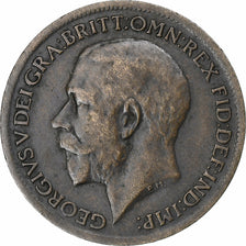 Gran Bretagna, George V, Farthing, 1917, London, Bronzo, BB, KM:808.1