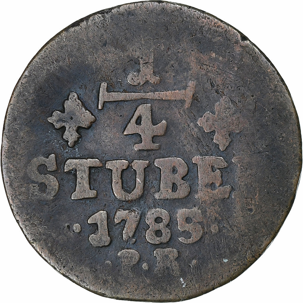 Stati tedeschi, JULICH-BERG, Karl Theodor, 1/4 Stüber, 1785, Rame, MB+, KM:205