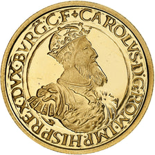 Belgium, 50 Écu, 1/2 Oz, Charles V, 1987, Brussels, Proof, Gold, MS(65-70)