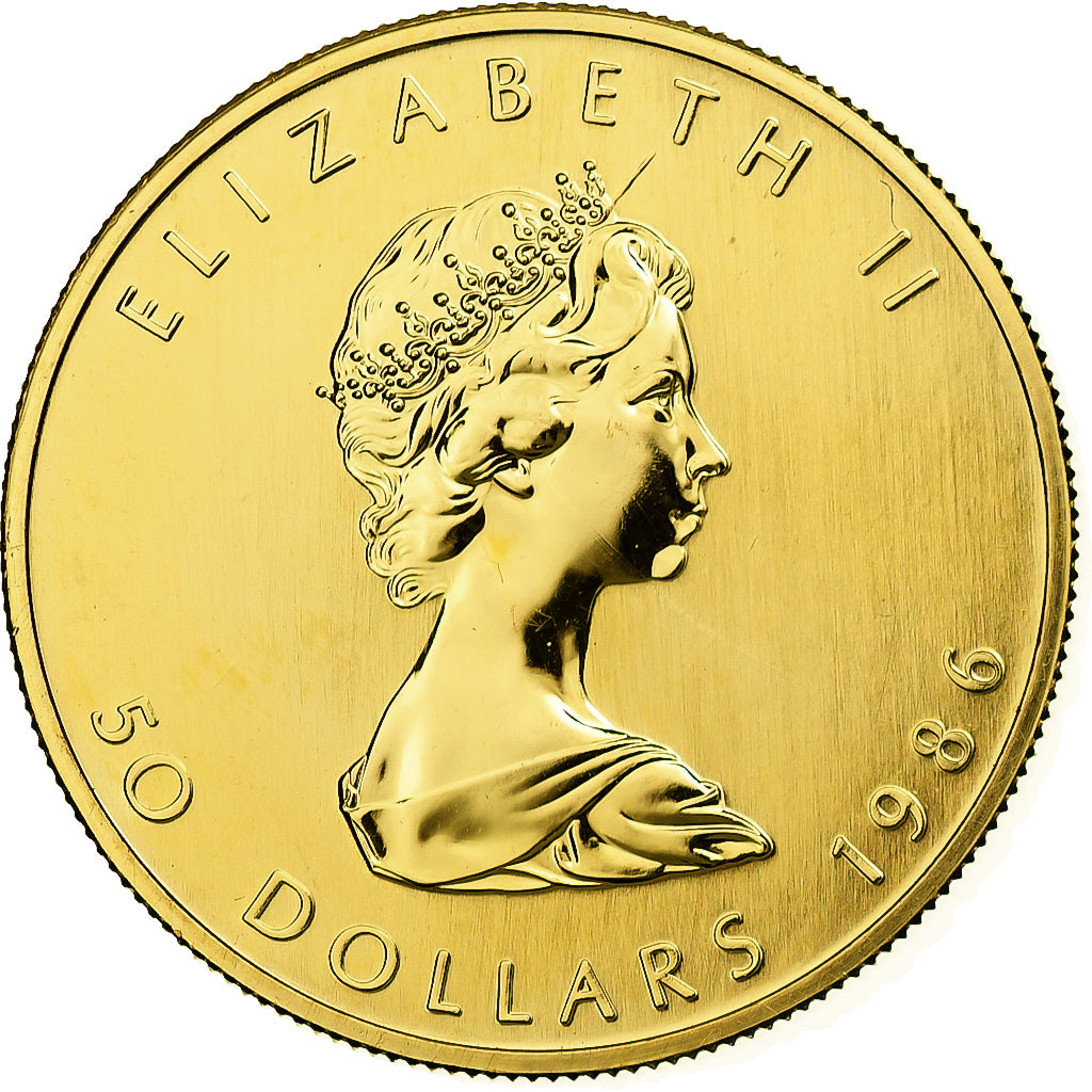 Kanada, Elizabeth II, 50 Dollars, 1 Oz, Maple Leaf, 1986, Ottawa, Gold, STGL